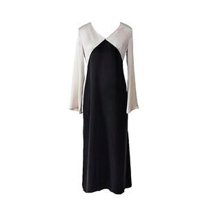 Anaphe Mood Black Silk 'Bias' Cut Long Sleeve Dress Size XS - NWT